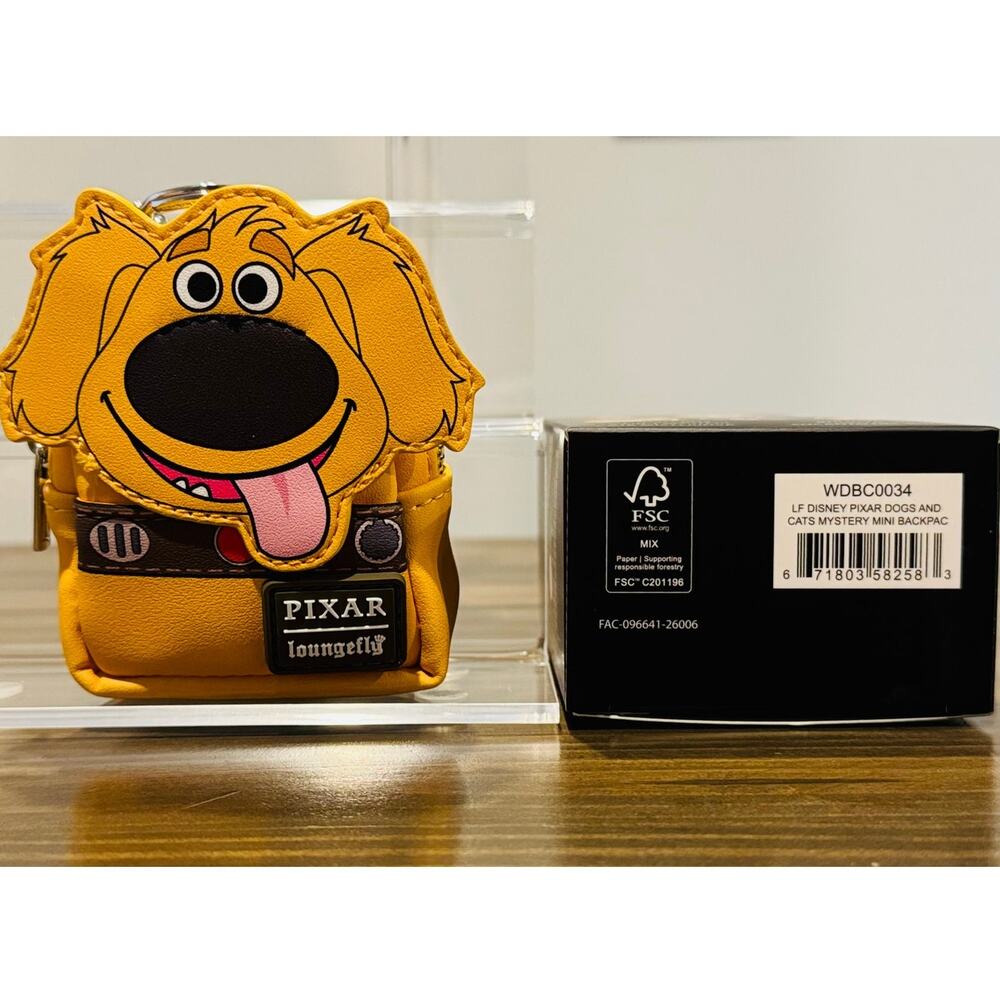 Loungefly Pixar Dug Mini Backpack Keychain Bag Charm Up Disney